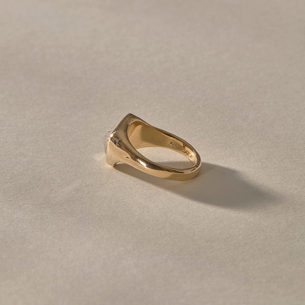 Rough Polished Diamond Signet #1