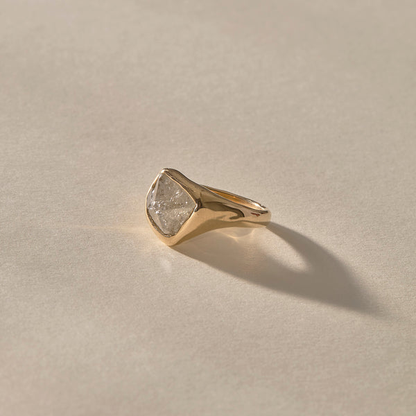 Rough Polished Diamond Signet #1