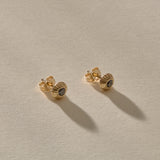Temple Black Diamonds Studs | Gold
