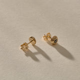 Temple Black Diamonds Studs | Gold