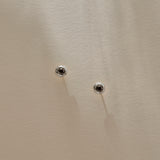 Temple Black Diamonds Studs | Silver