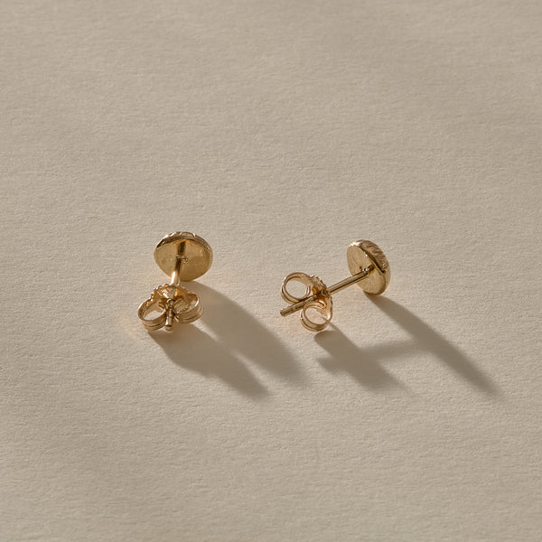 The Temple Studs with Champagne Diamonds