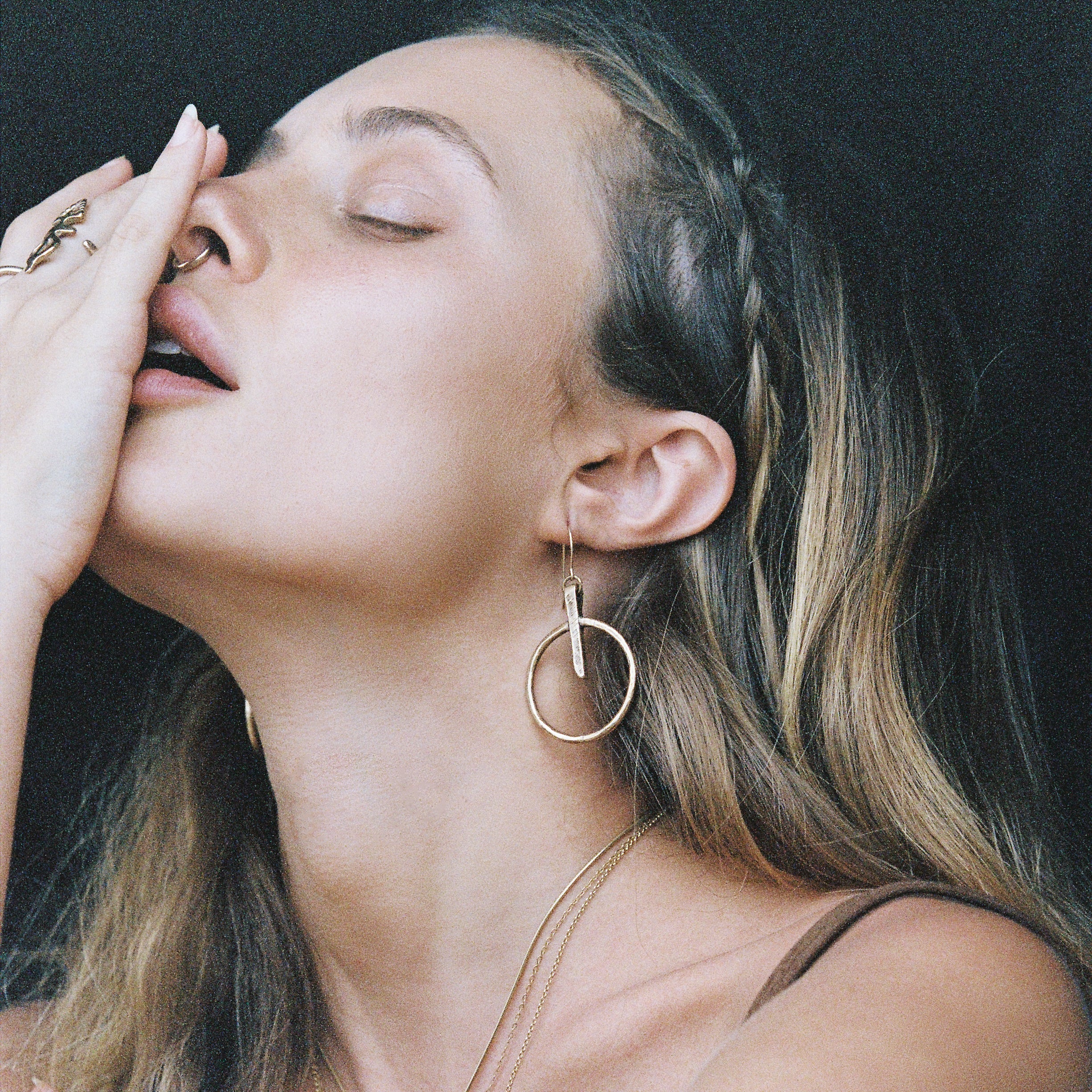 Henge Earrings | Bronze