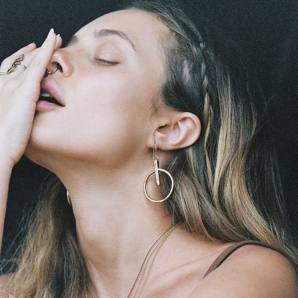 Henge Earrings | Bronze