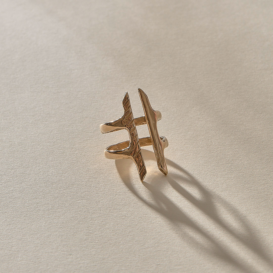 The Bronze Akash Shield Ring