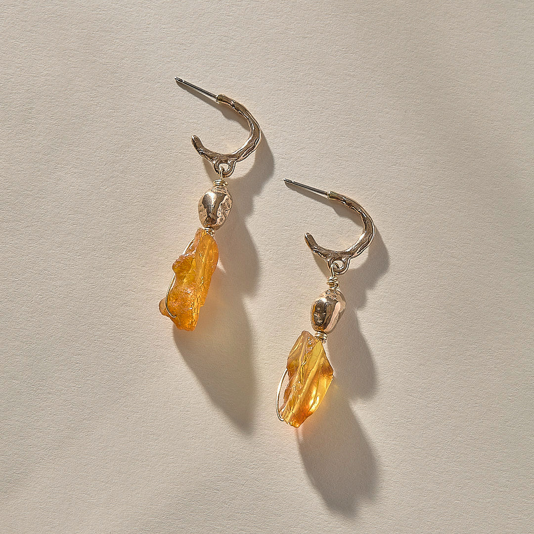 Taiyō Amber Hoops