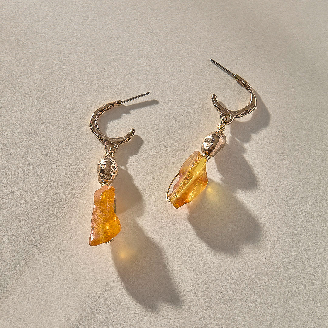 Taiyō Amber Hoops