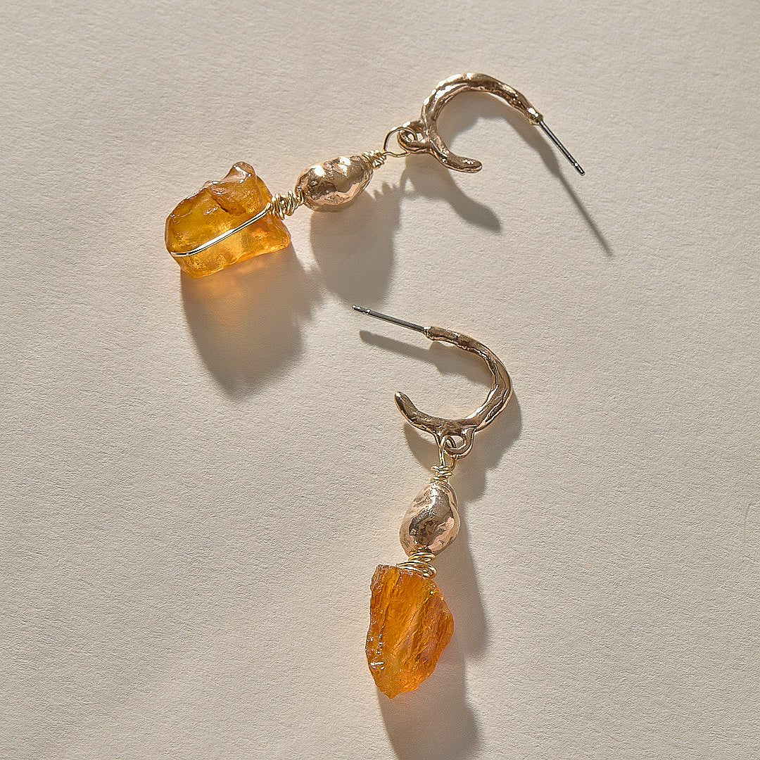 Taiyō Amber Hoops