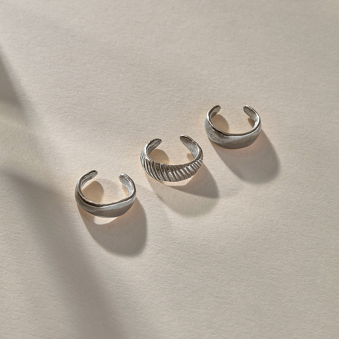 The Silver Anut Cuff Set