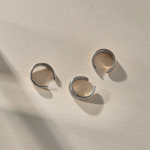 The Silver Anut Cuff Set
