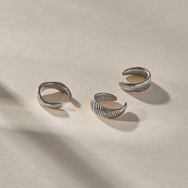 The Silver Anut Cuff Set