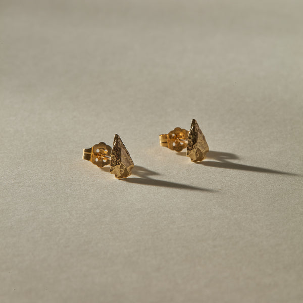 Arrowhead Stud Earrings | Gold