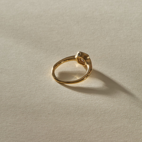 Nooré Square Step Cut Champagne Diamond Ring | OOAK