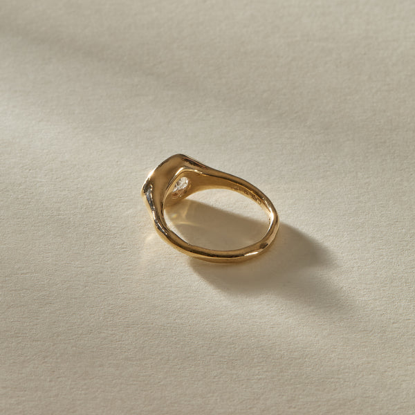 Oria Diamond Signet Ring  | OOAK