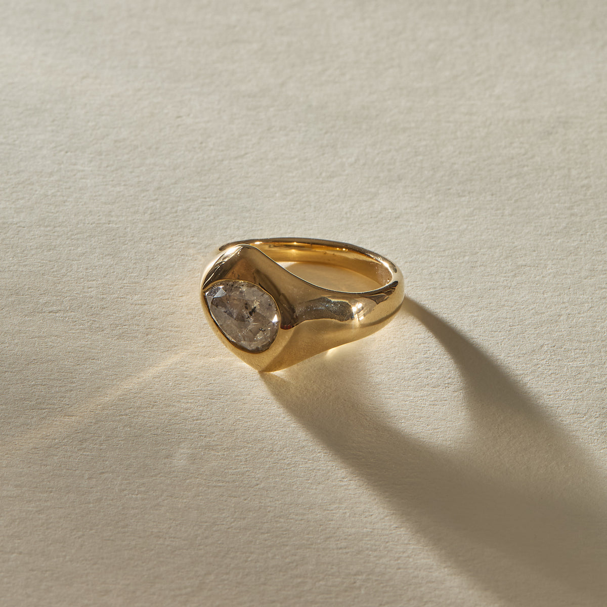 Éclat Rosecut Salt & Pepper Diamond Ring | OOAK