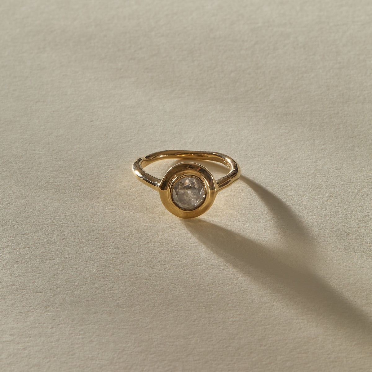 Nova Brilliant Cut Grey Salt & Pepper Diamond Ring | OOAK