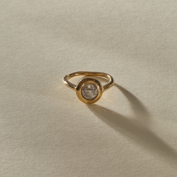 Nova Brilliant Cut Grey Salt & Pepper Diamond Ring | OOAK