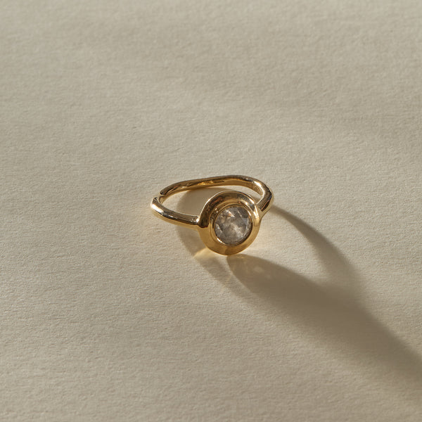 Nova Brilliant Cut Grey Salt & Pepper Diamond Ring | OOAK