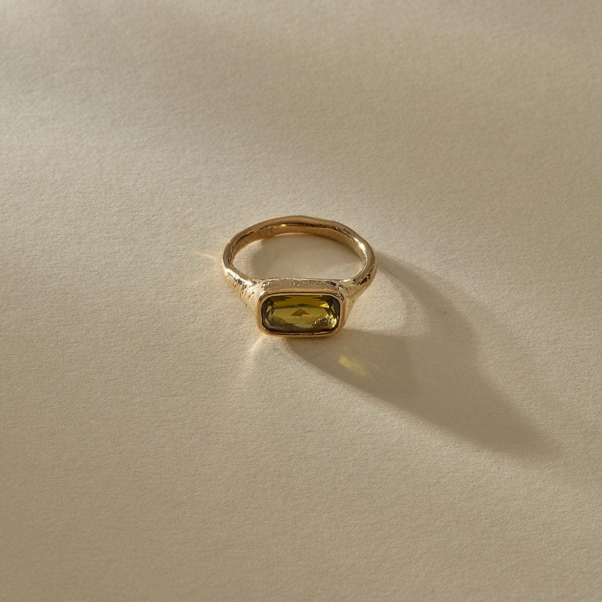 Green Tourmaline Signet II | Gold | OOAK