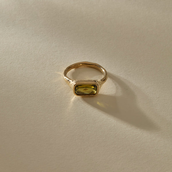 Green Tourmaline Signet II | Gold | OOAK