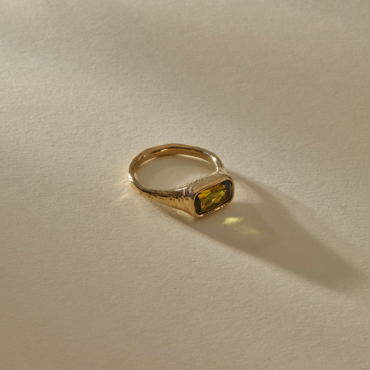 Green Tourmaline Signet II | Gold | OOAK