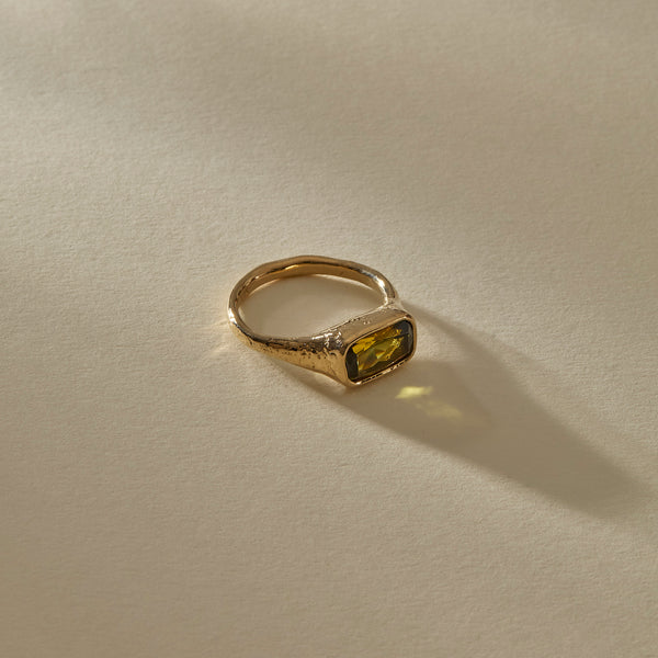 Green Tourmaline Signet II | Gold | OOAK