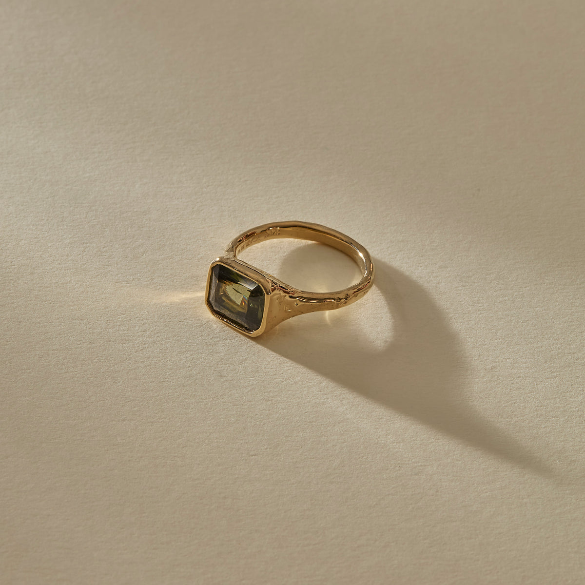 Green Tourmaline Signet III |  Gold | OOAK