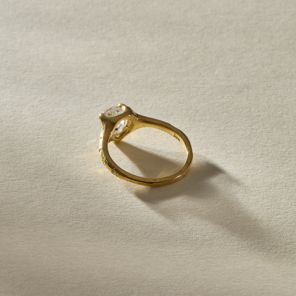 Amara Rough Polished Diamond Ring | OOAK
