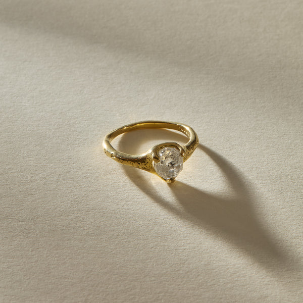 Amara Rough Polished Diamond Ring | OOAK