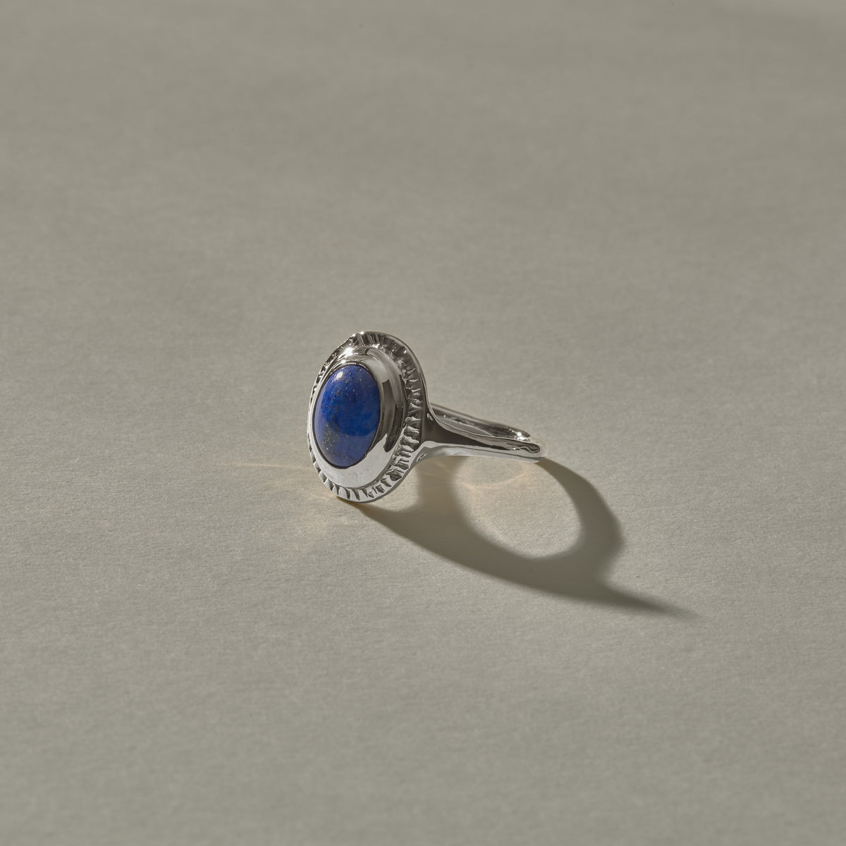Cleo Lapis Amulet Ring | Silver