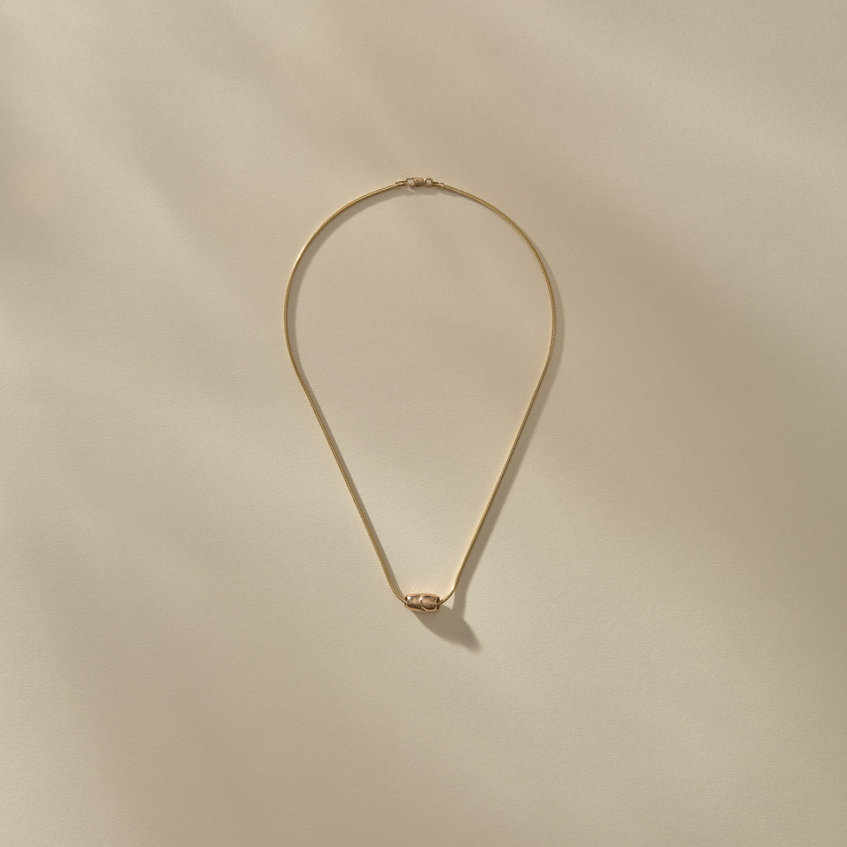 Crescent Stone Necklace | Gold