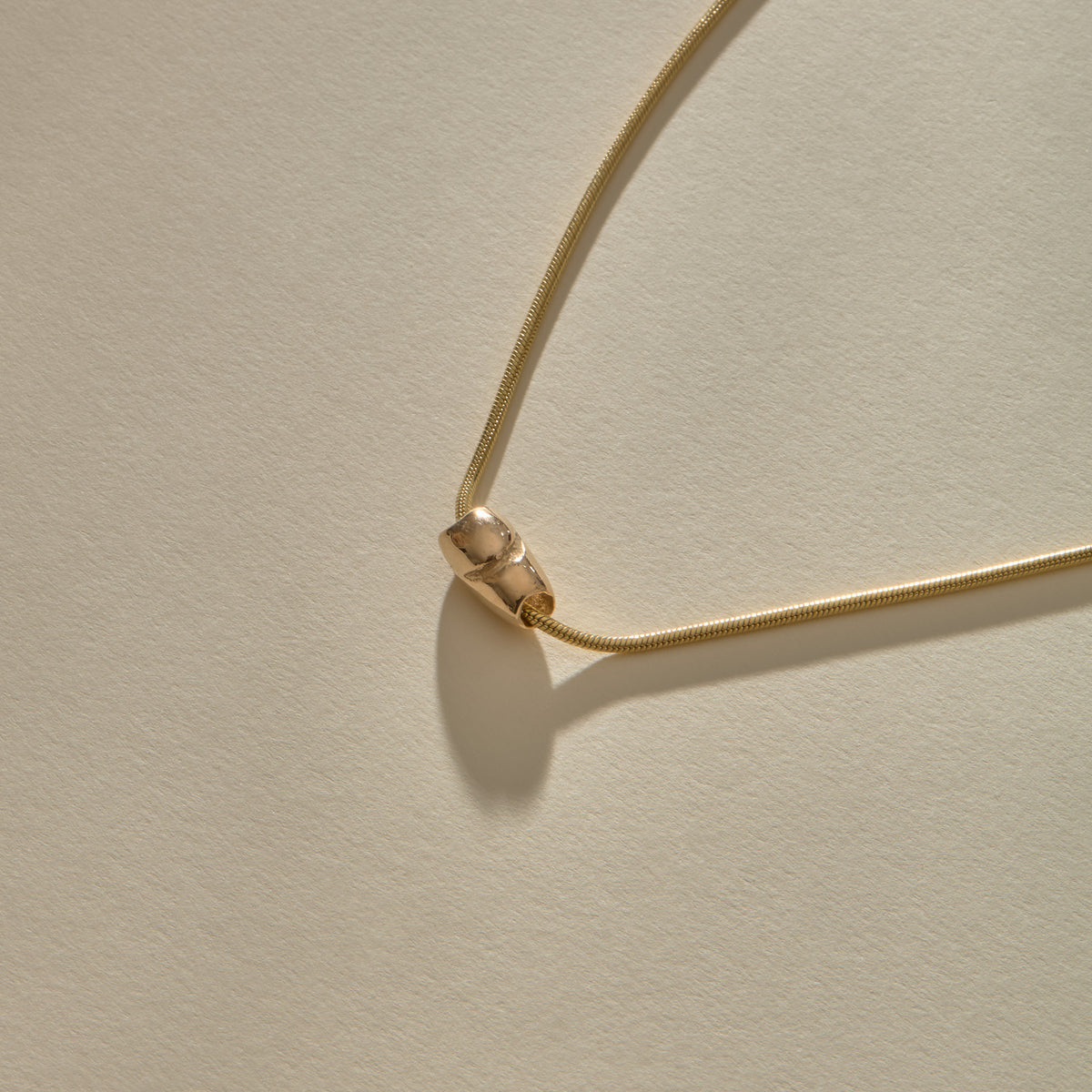 Crescent Stone Necklace | Gold