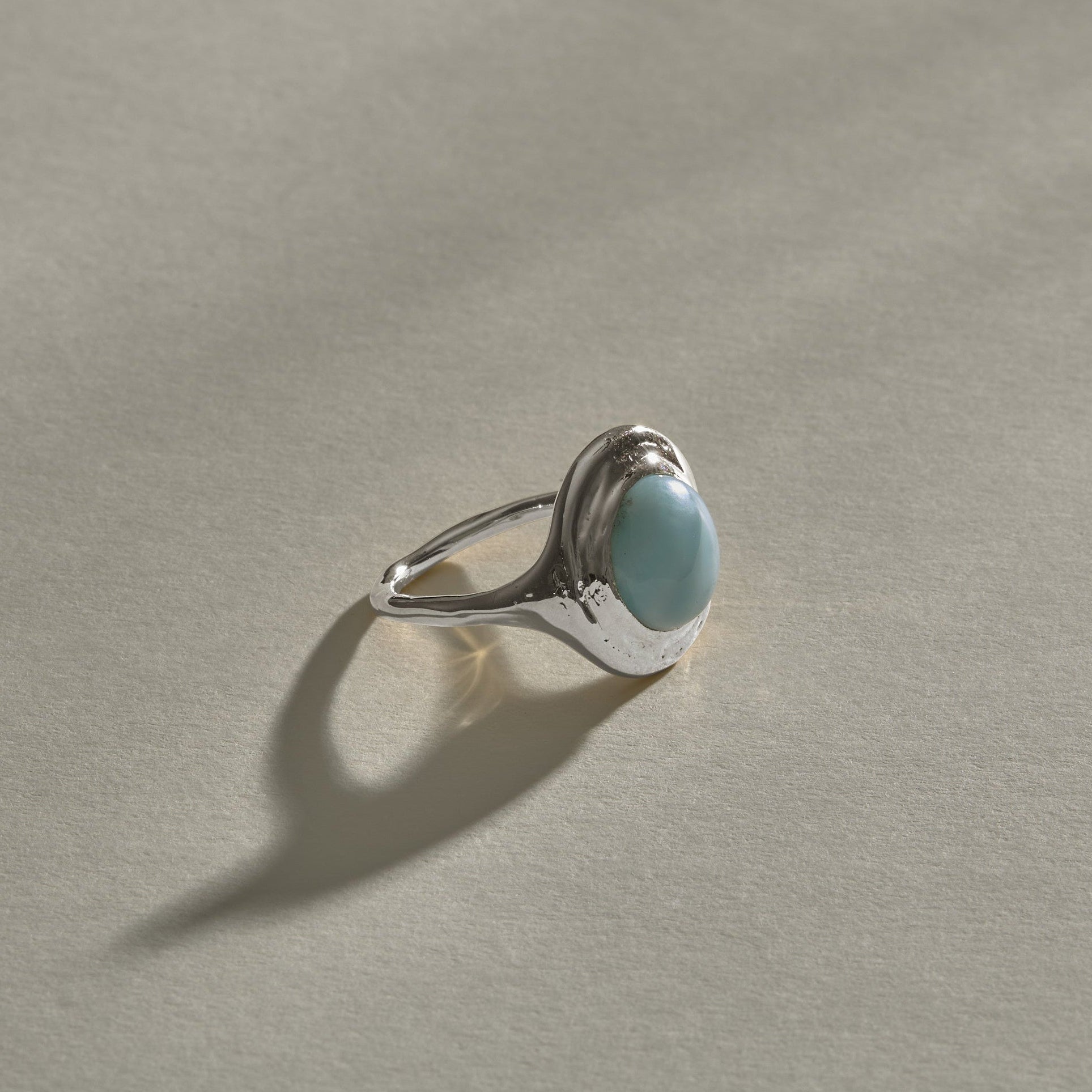 Elysian Larimar Ring | Silver