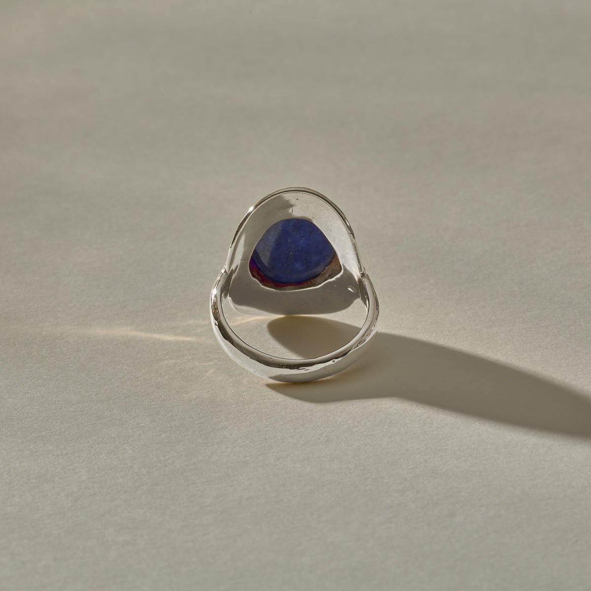 Inanna Lapis Shield Ring | Silver