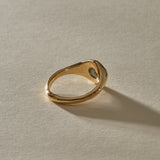 Vía Láctea II Polished Raw Salt and Pepper Diamond Signet Ring | Gold | OOAK