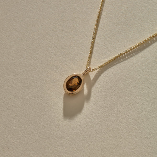 Calypso Smoky Quartz Necklace | Gold
