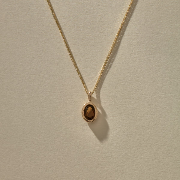 Calypso Smoky Quartz Necklace | Gold