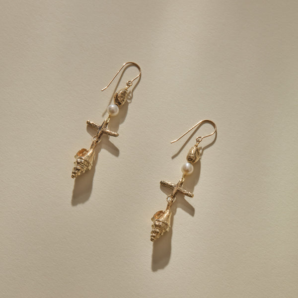 Sereia Chandelier Earrings | Gold