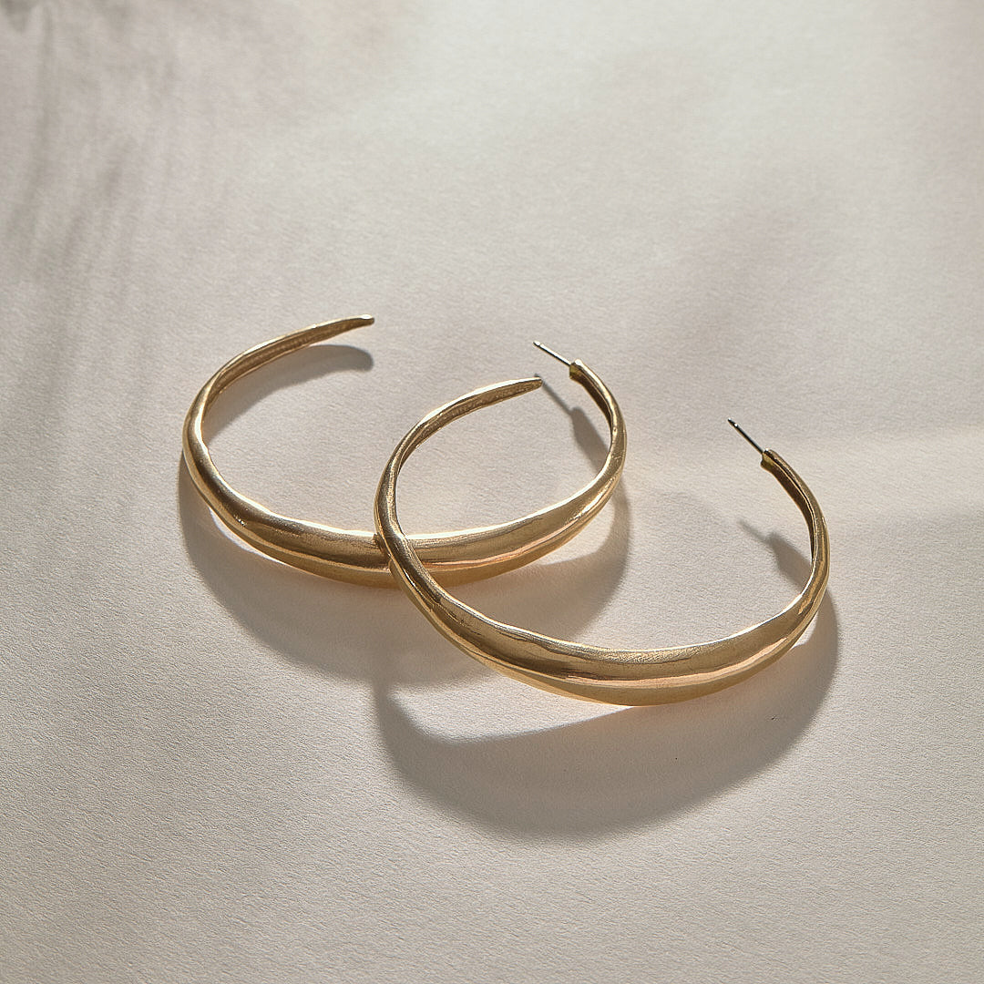 The Gold Cleo Hoops