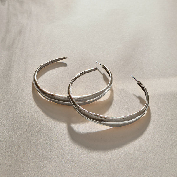 The Silver Cleo Hoops