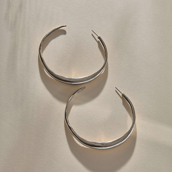 The Silver Cleo Hoops