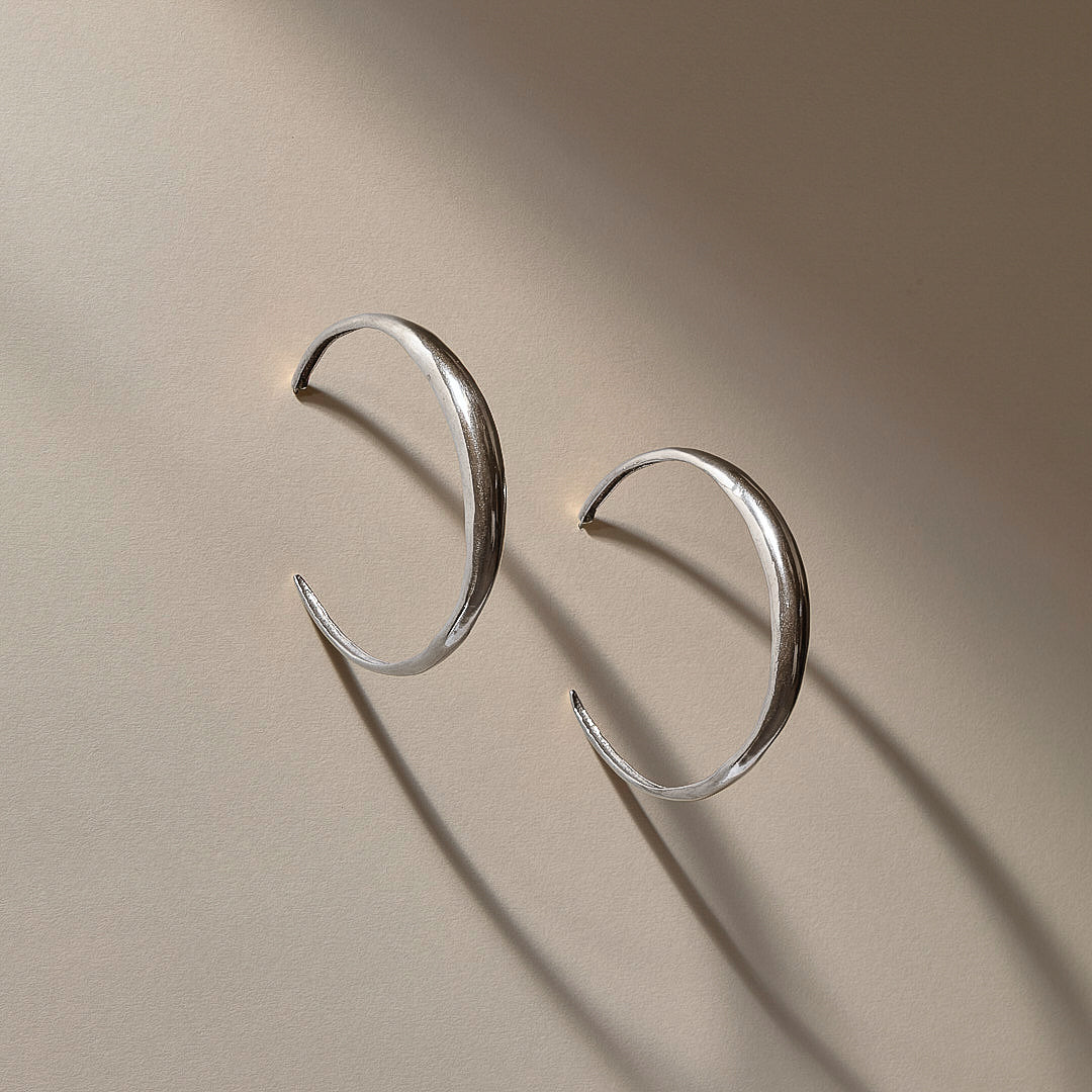 Cleo Hoops | Silver