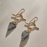 Earth Arrowhead Earrings