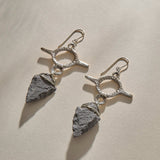 Earth Arrowhead Earrings