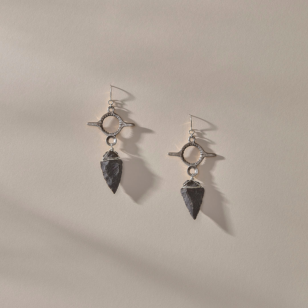 Earth Arrowhead Earrings