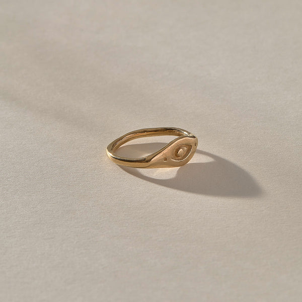 The Gold Evil Eye Ring