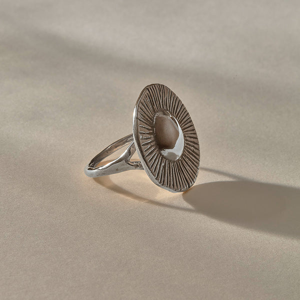 The Silver Heart of the Sun Ring