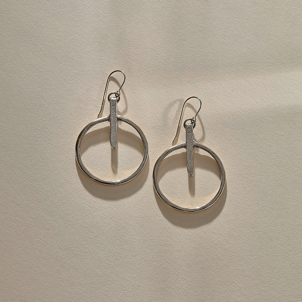 The Silver Henge Earrings