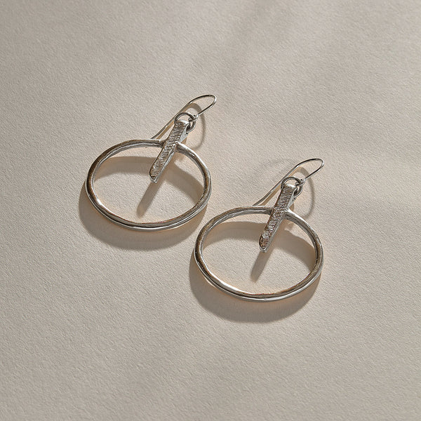 The Silver Henge Earrings