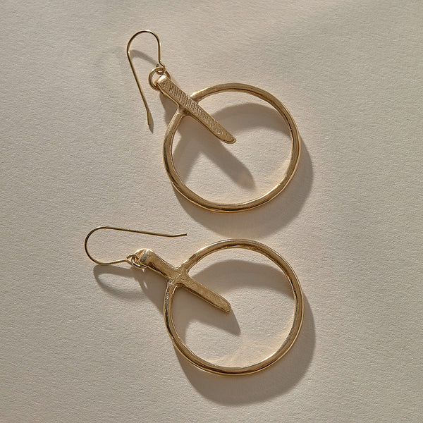 The Gold Henge Earrings